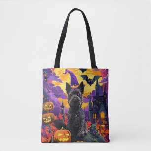 Bolsa Tote Bolinho de Bruxas de Terrier Halloween, escocês Sp