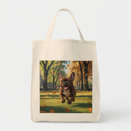Bolsa Tote Bolldog francês Elegant Grocery Tote Bag