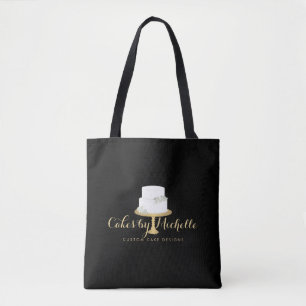 Bolsa Tote Bolo branco elegante com padaria Florals II