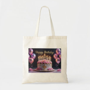 Bolsa Tote Bolo de aniversário luxuoso e elegante extravagant