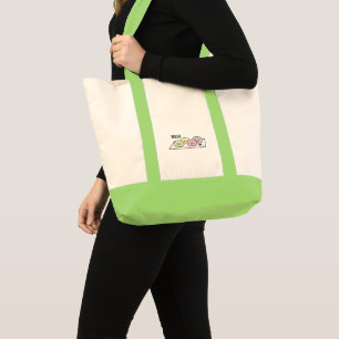 Bolsa Tote Bolo de arroz sorvete Mochi japonês chá verde