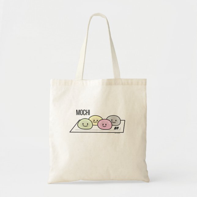 Bolsa Tote Bolo de arroz sorvete Mochi japonês chá verde (Frente)