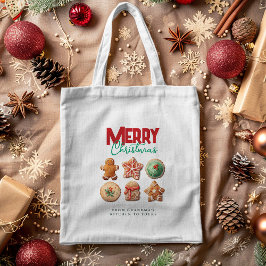 Bolsa Tote Bolo de Natal Festivo de Festa de Panificação de N
