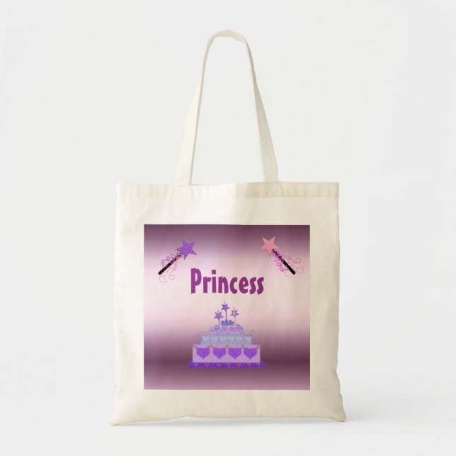 Bolsa Tote Bolo de Princesa e Varinhas Mágicas (Frente)