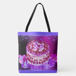 Bolsa Tote Bolo do Dia das Mães Feliz