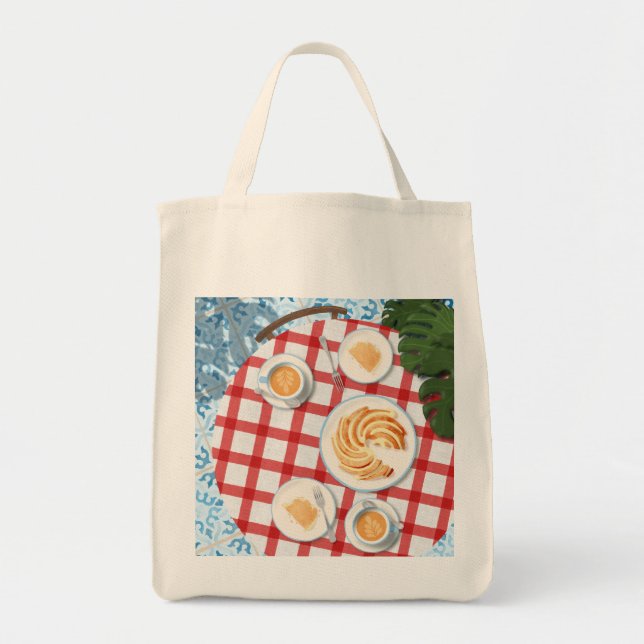 Bolsa Tote Bolo e Café por Dois (Frente)