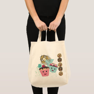 Bolsa Tote Bolo Kawaii do Partido do Chá Anime -