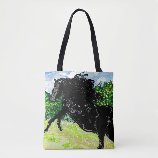Bolsa Tote Bolsa: BLACK STALLION (Frente)