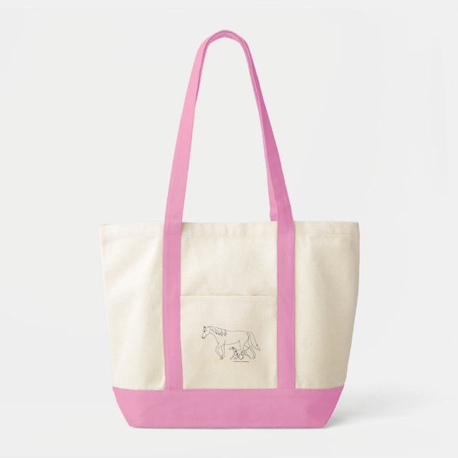 Bolsa Tote Bolsa: Dalmaciano e Cavalo (Frente)