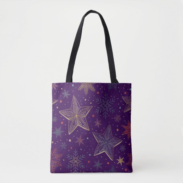 Bolsa Tote “Bolsa Ecológica de Design Estelar Místico” (Frente)