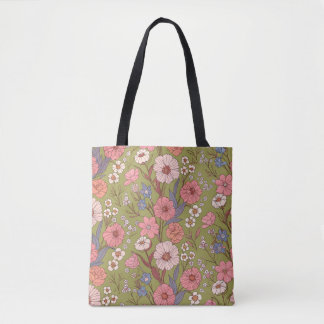 Bolsa Tote “Bolsa Ecológica Floral Vintage Romântica”