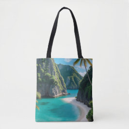 Bolsa Tote "Bolsa Tropical: Carregar a Cove do Paraíso"