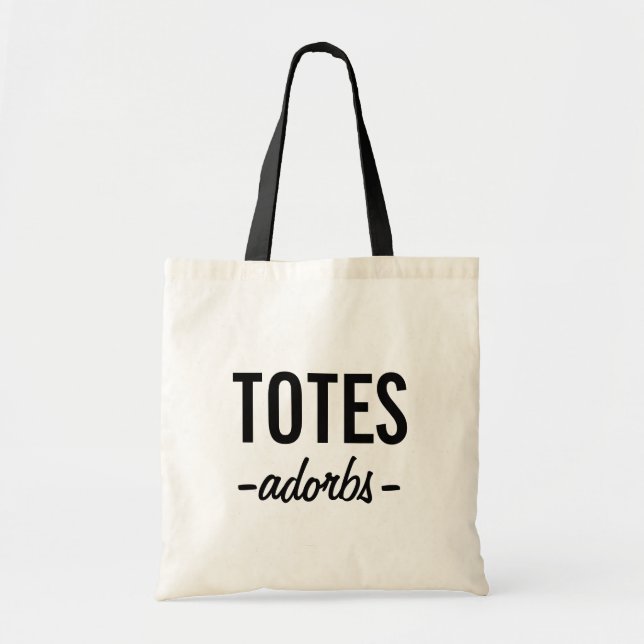 Bolsa Tote Bolsas Adorbs Toque Engraçado (Frente)