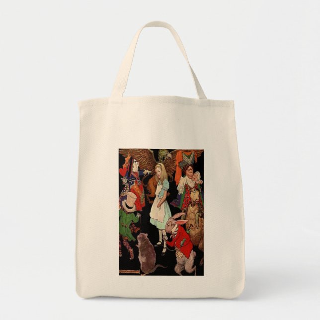 BOLSA TOTE BOLSAS - ALICE IN WONDERLAND CARREGAR ALL - ESCOLA (Frente)