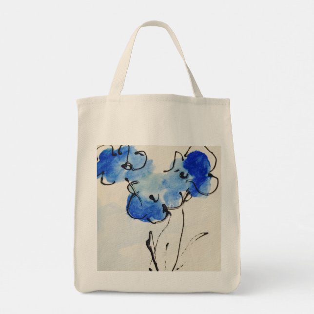 Bolsa Tote Bolsas Blue Poppies (Verso)