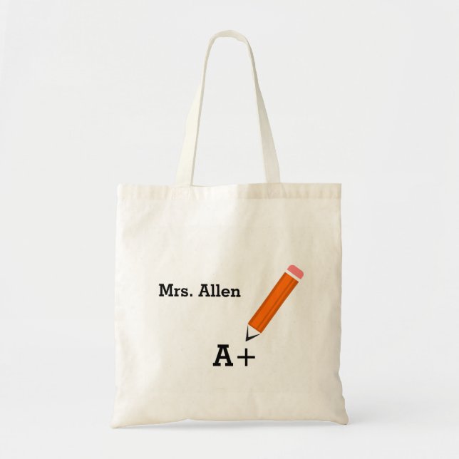 Bolsa Tote Bolsas com o Nome do Professor (Frente)