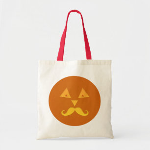 Bolsa Tote Bolsas de abóbora de bigode no Halloween