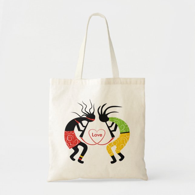 Bolsa Tote Bolsas de amor Kokopelli (Frente)
