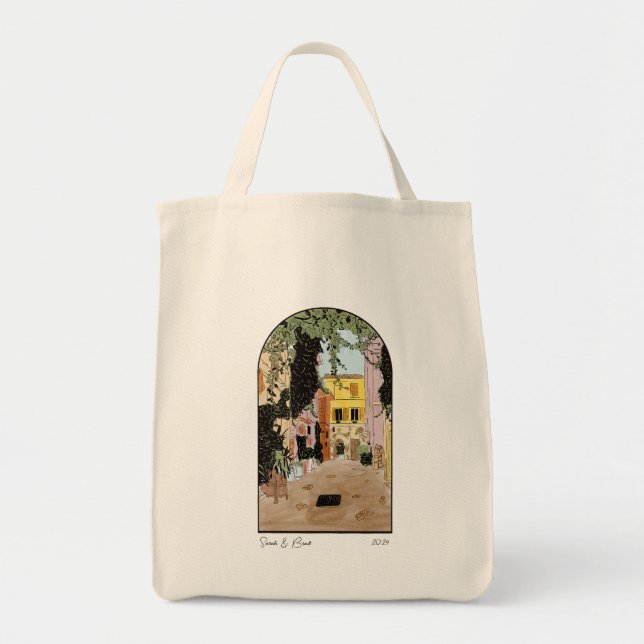 Bolsa Tote Bolsas de boas-vindas ao Casamento de Roma Itália. (Frente)