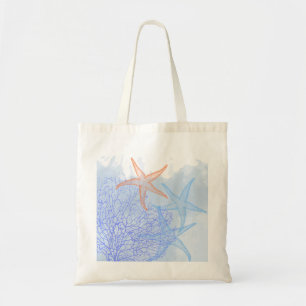 Bolsa Tote Bolsas de boas-vindas de Coral/Starfish/Orange/Blu