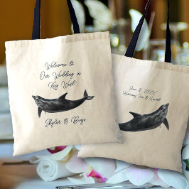 Bolsa Tote Bolsas de boas-vindas do Dolphin Wedding