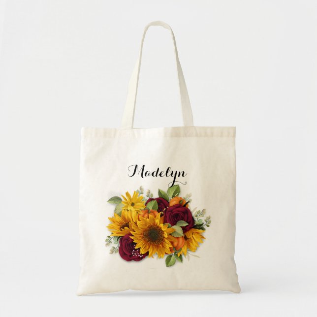 Bolsa Tote Bolsas de Bridesmaid de Folhagem de outono (Frente)