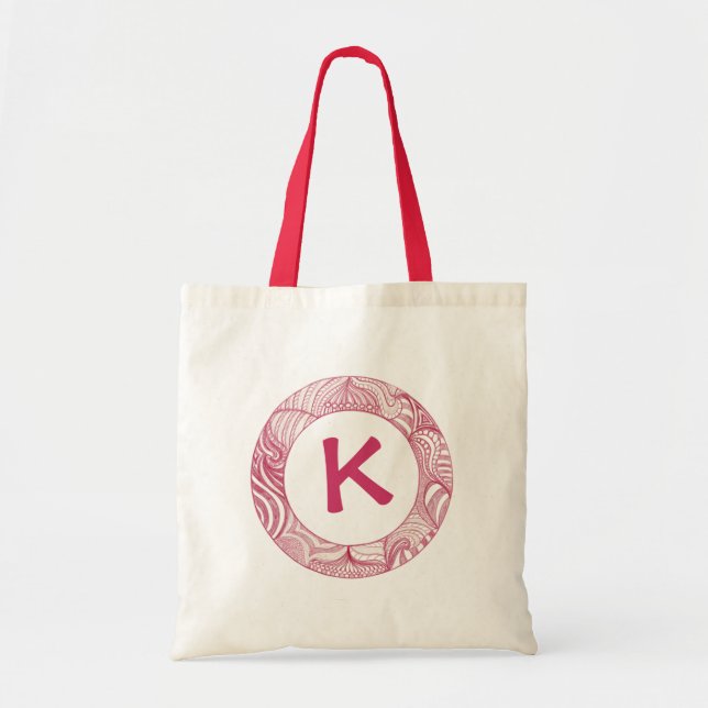 Bolsa Tote Bolsas de canvas monogramas, violeta (Frente)
