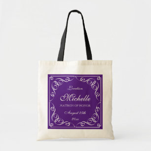 Bolsa Tote Bolsas de casamento elegantes roxas para madrinha 