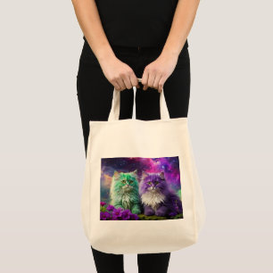 Bolsa Tote Bolsas de compra com 2 gatos