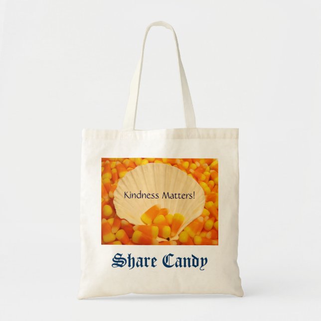 Bolsa Tote Bolsas de Compras de Doces Compartilhe Com Gentile (Frente)