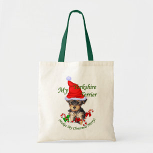 Bolsa Tote Bolsas de Natal de Yorkshire Terrier