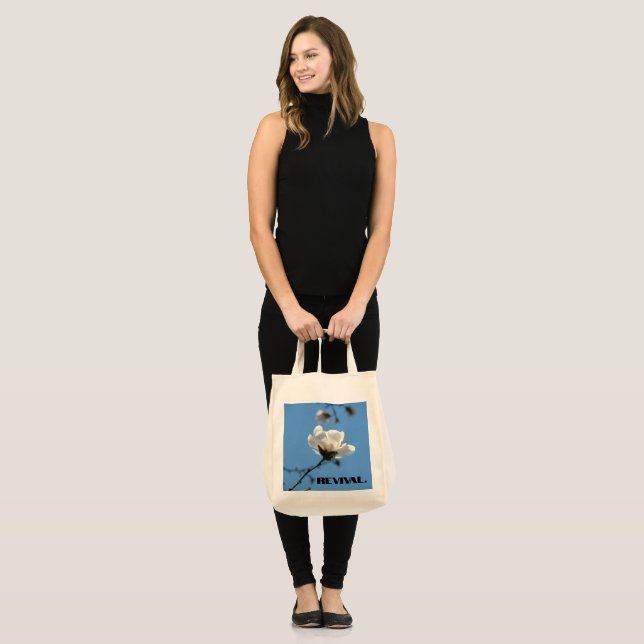 Bolsa Tote Bolsas Florais REVIVAL Flores de Magnólia Espiritu (Frente (modelo))