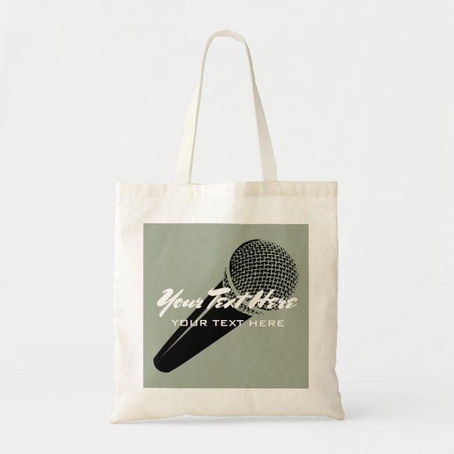 Bolsa Tote Bolsas para transporte de microfone para cantores  (Frente)