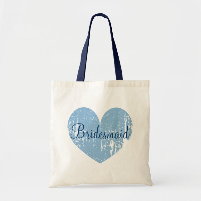 Bolsa Tote Bolsas personalizadas de coração azul marinho para (Frente)