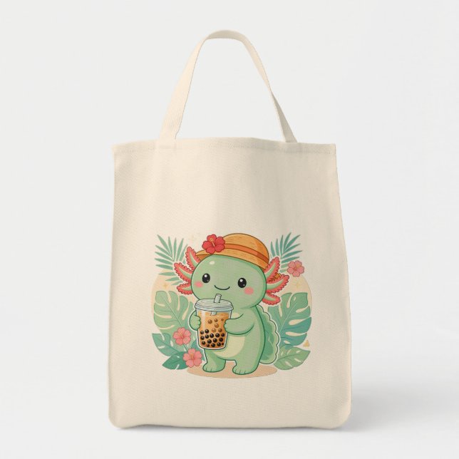 Bolsa Tote Bolsas verdes de Axolotxl (Frente)