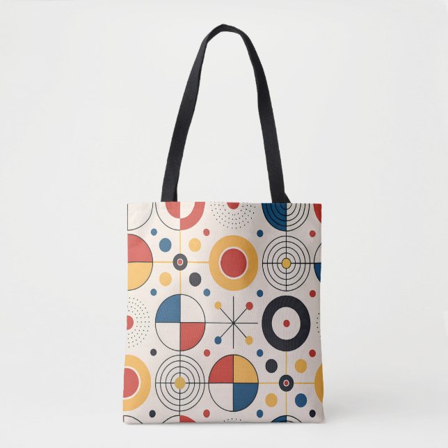 Bolsa Tote Bolso estampado digital diseño geométrico (Frente)