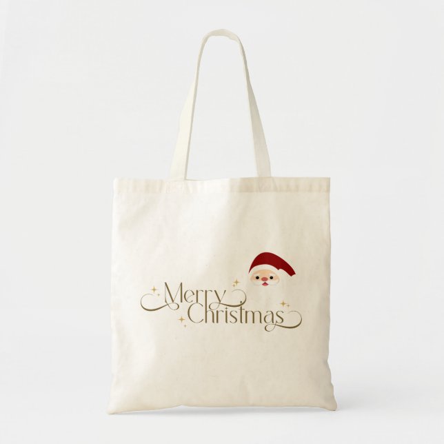 Bolsa Tote Bolso navideño papa noel (Frente)
