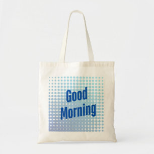 Bolsa Tote Bom dia, pontos azuis