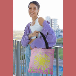 Bolsa Tote Bom Dia Rosa Vibrante Para Jogar Pickleball