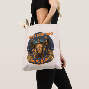Bolsa Tote Bom Dia Sol Raio Divertido Pé Grande