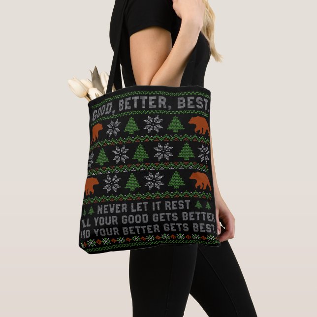 Bolsa Tote Bom Melhor Ótimo Nunca Deixe Descansar Citação de  (Close Up)