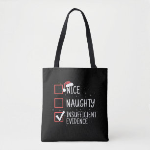 Bolsa Tote Bom Travesso Evidências Insuficientes Natal Engraç