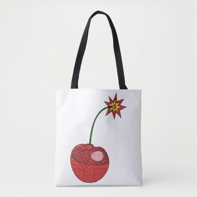 Bolsa Tote Bomba de Cherry com brilho (Frente)