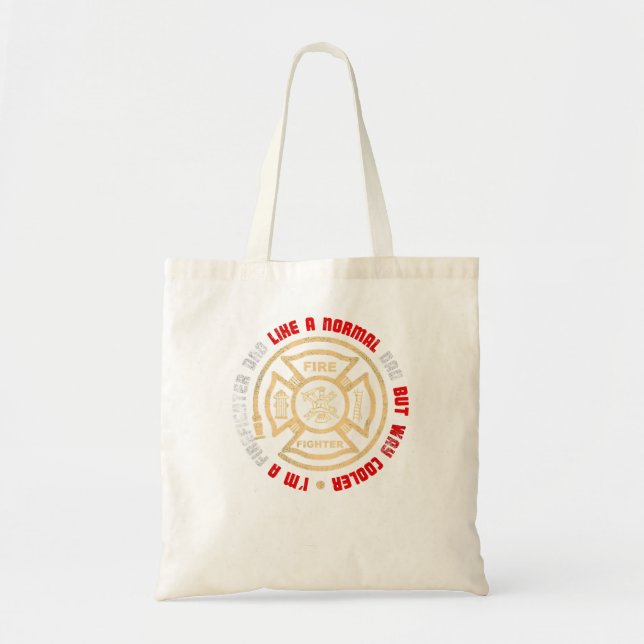 Bolsa Tote Bombeiro Bombeiro Mens Bombeiro dos EUA Bombeiro D (Frente)