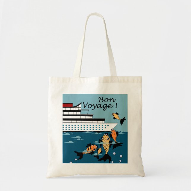 BOLSA TOTE BON VOYAGE CHIQUE DE BAG_! COM PEIXES (Frente)