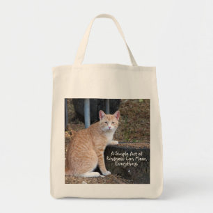 Bolsa Tote Bondade Laranja Tabby Cat Tot Bag