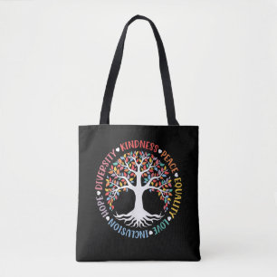 Bolsa Tote Bondade Paz Igualdade Amor Inclusão Diversidade
