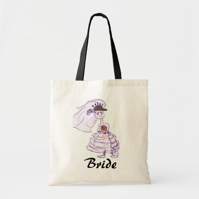 Bolsa Tote Boné preto de beisebol (Frente)