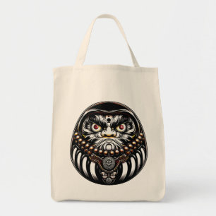 Bolsa Tote Boneca Daruma Arte Japonesa
