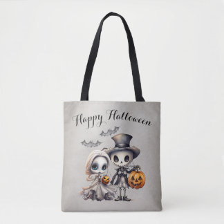 Bolsa Tote Boneca Fantasma Assustadora e Halloween de Esquele